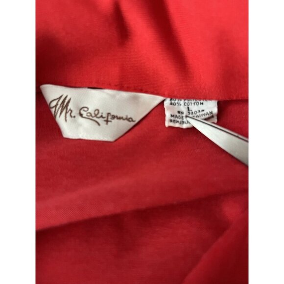 Vtg Men's Mr. California Two Tone Shirt Short Sleeve LARGE BUTTERFLY COLLAR - Picture 3 of 3